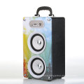 usb card portable colorful wooden radio speaker mini vibration stereo hifi speaker